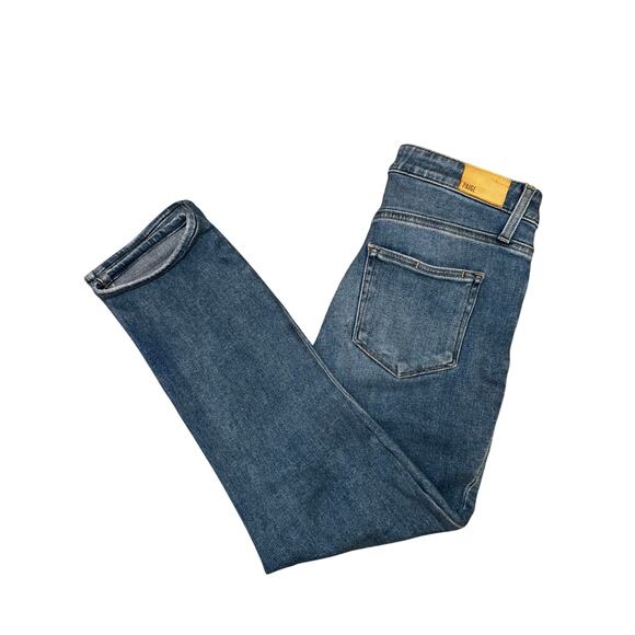 Paige Cindy Straight Leg Mid Wash Distressed Jeans Women’s Size 29 - Picture 10 of 12